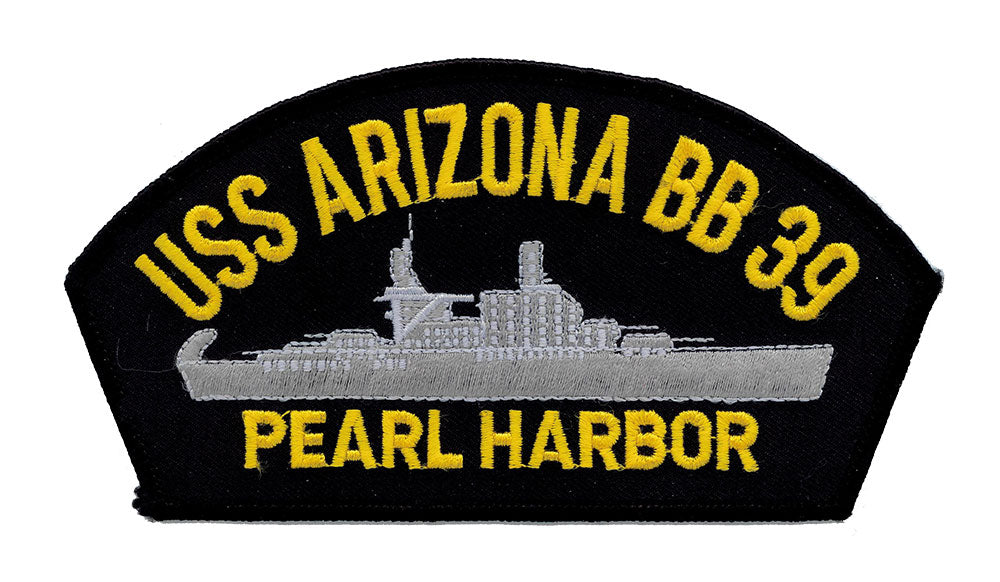 Broderat tygmärke USS Arizona BB 39