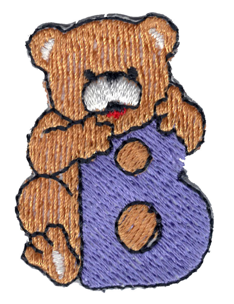 Tygmärke bokstav B med nalle