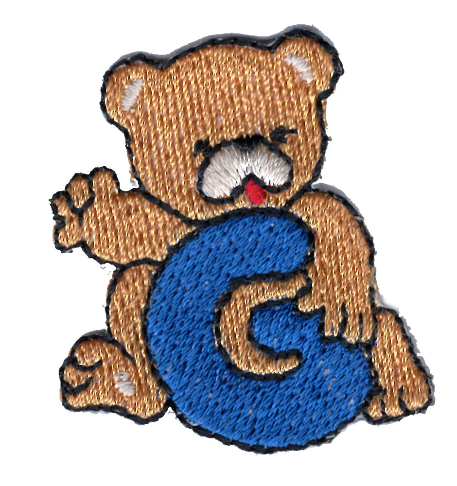 Tygmärke bokstav G med nalle