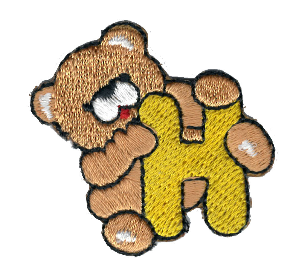 Tygmärke bokstav H med nalle