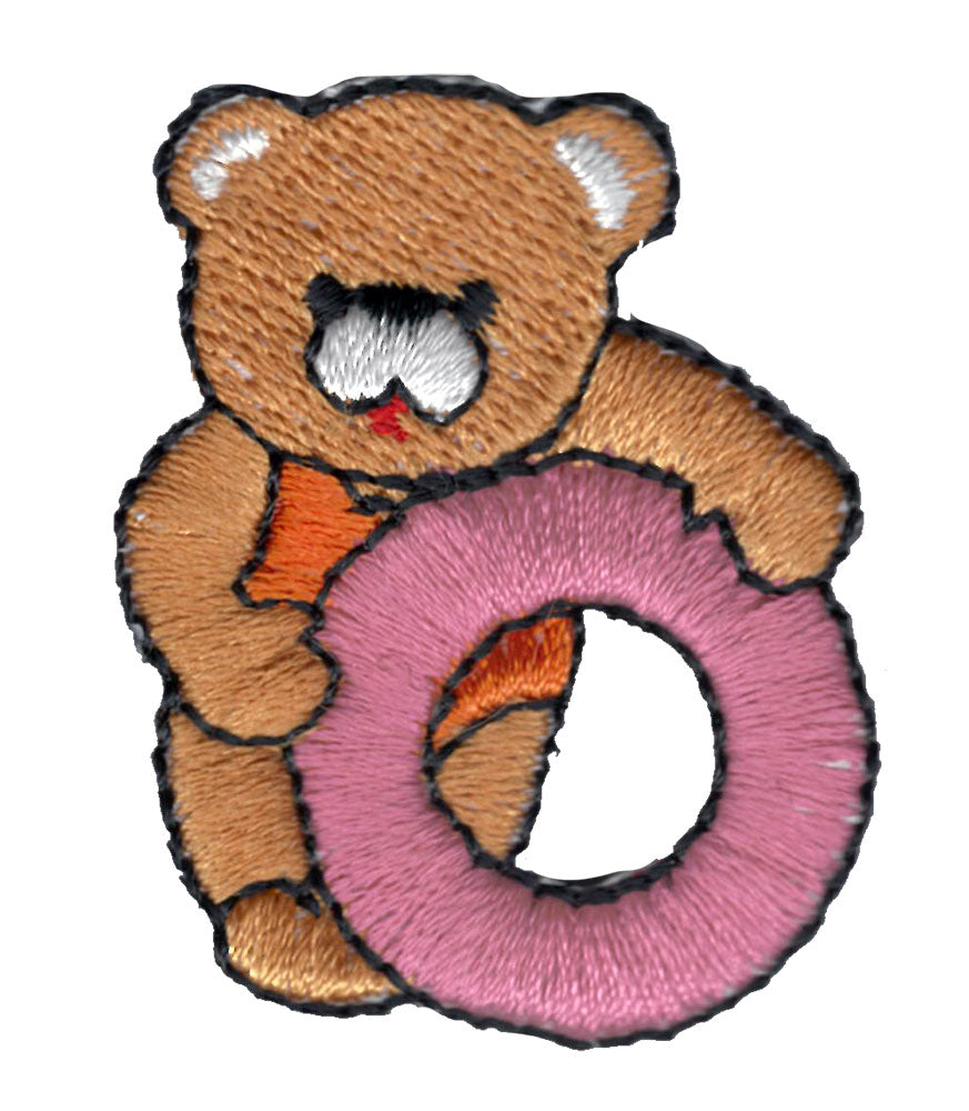 Tygmärke bokstav O med nalle