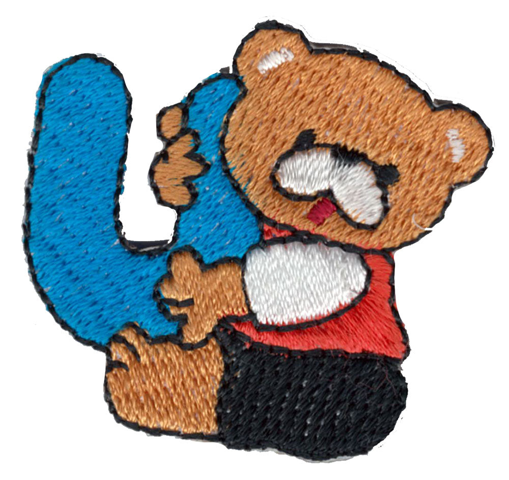 Tygmärke bokstav U med nalle