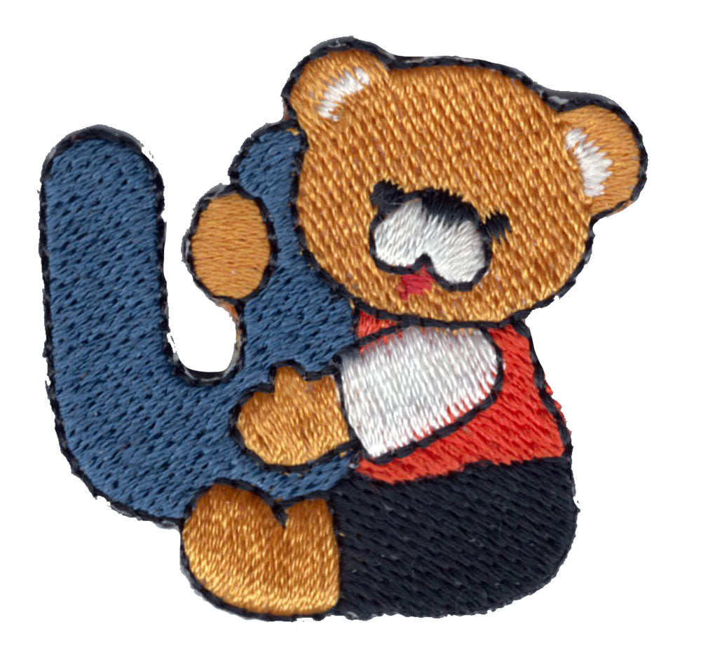 Tygmärke bokstav U med nalle