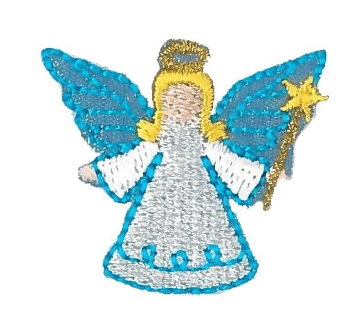 Broderat tygmärke Ängel