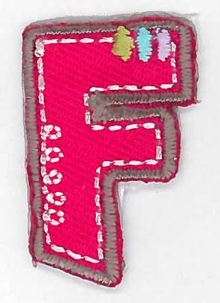 Broderat tygmärke bokstav F - Sykungen