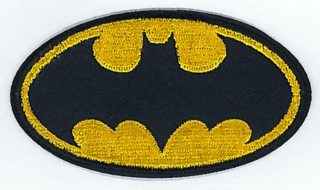 Batman tygmärke - broderat Märke att Stryka eller Sy på som dekoration eller att laga hål