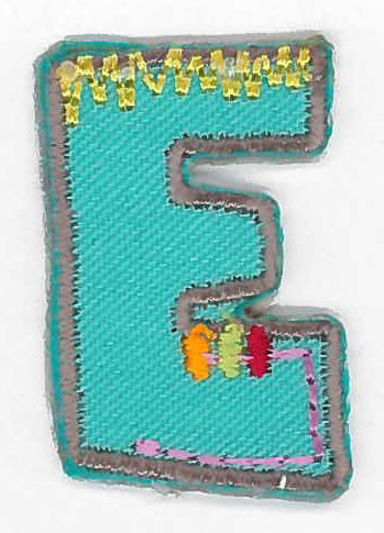 Broderat tygmärke bokstav E - Sykungen