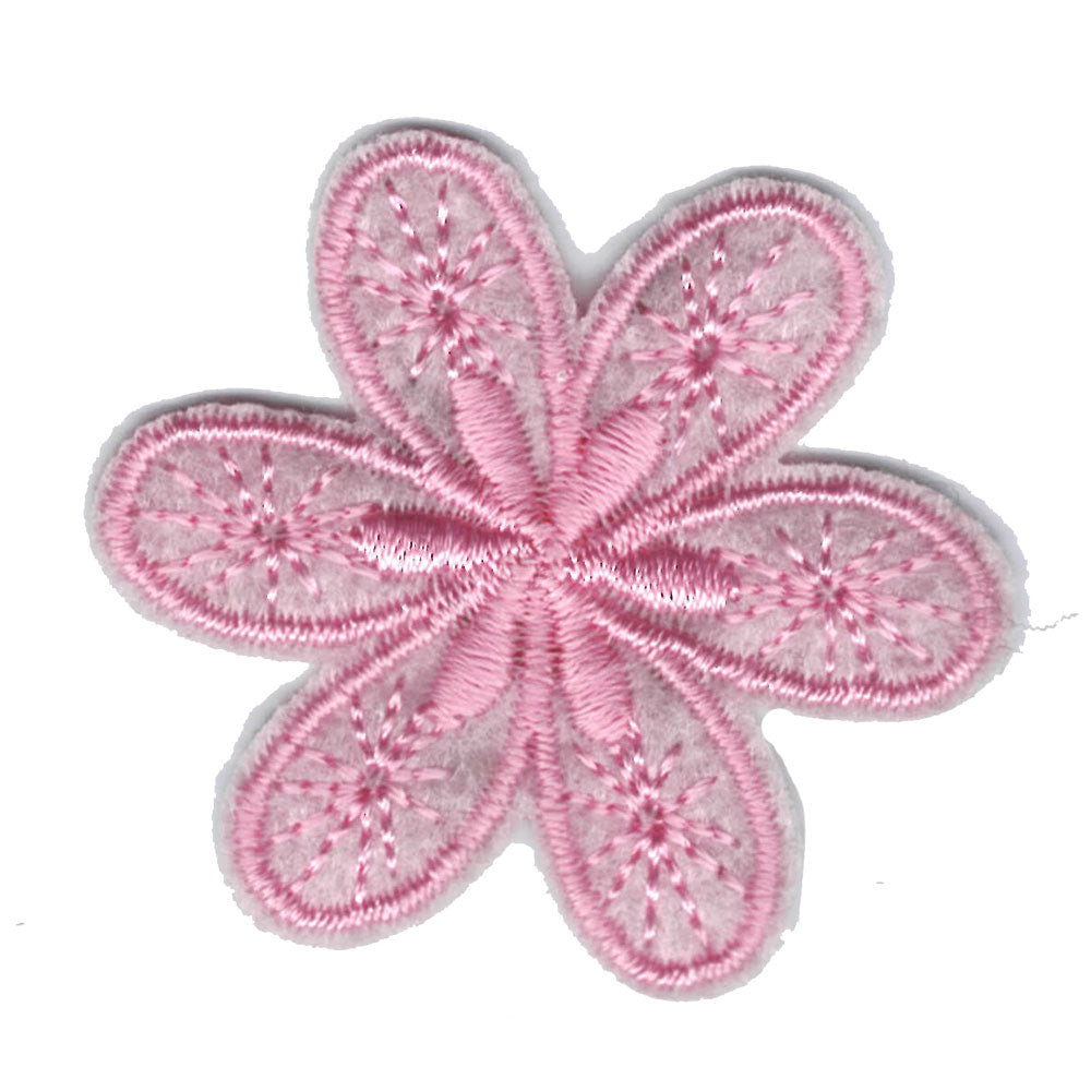 Broderat tygmärke Rosa Blomma