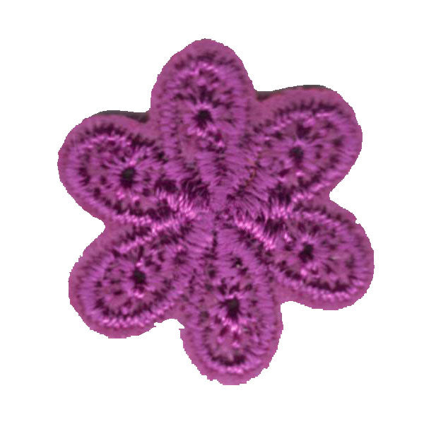 Broderat tygmärke Lila Blomma