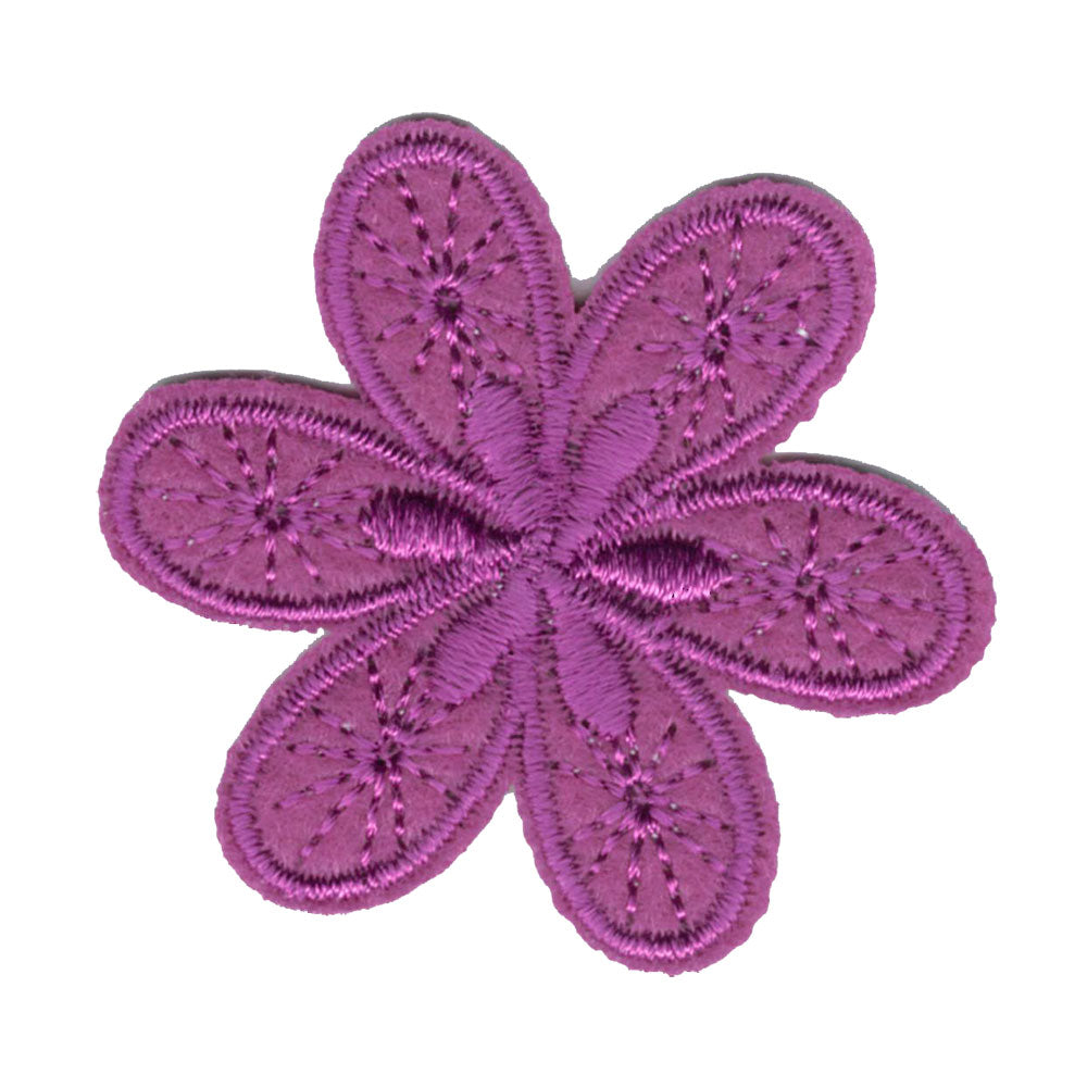 Broderat tygmärke Lila Blomma