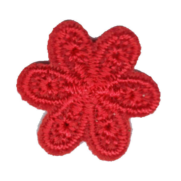 Broderat tygmärke Röd Blomma
