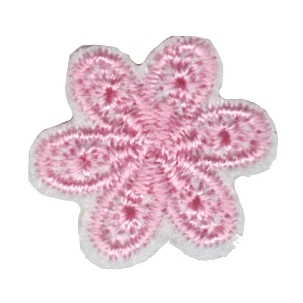 Broderat tygmärke Rosa Blomma