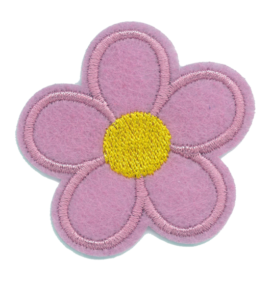 Broderat tygmärke Ljuslila Blomma - Sykungen