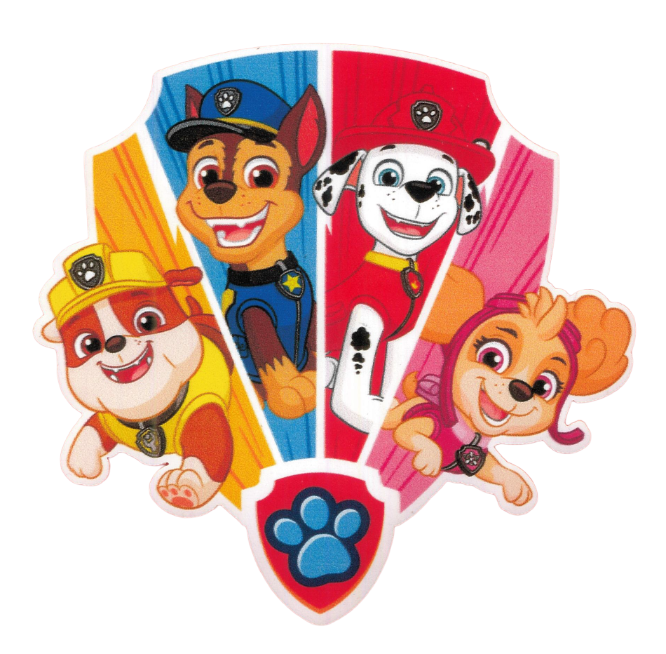Paw Patrol tygmärke – Chase, Marshall, Rubble & Skye - Sykungen