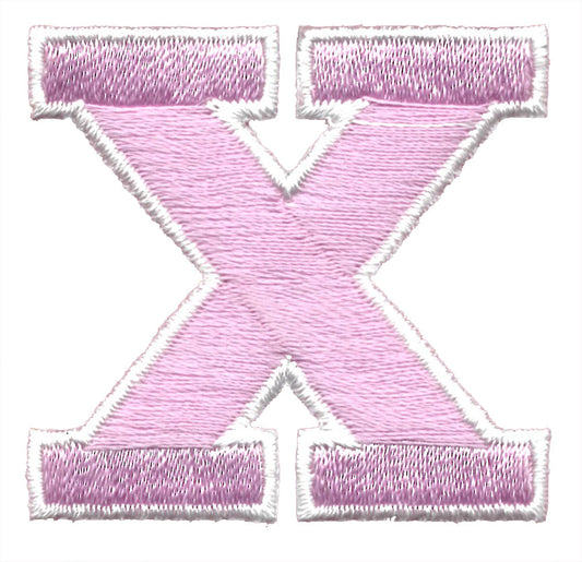 Broderad bokstav rosa X - Sykungen