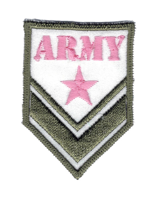 Broderat tygmärke Army rosa