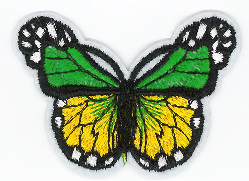 Tygmärke fjäril gul/grön - Sykungen