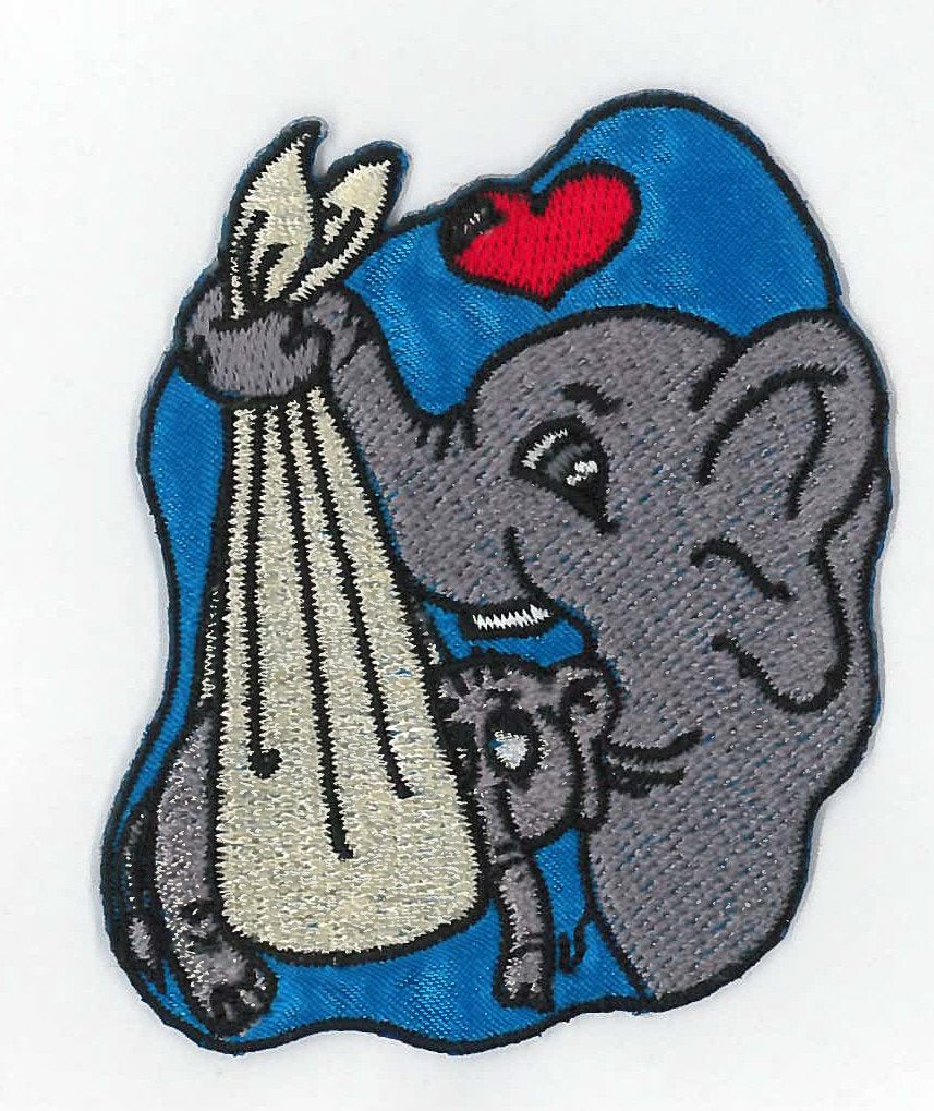 Tygmärke Elefant med baby